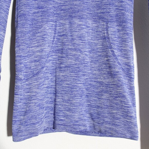 Lululemon Run: Swiftly Tech Long Sleeve Crew Space Dye Heathered Pigment Blue 4 - Picture 4 of 12